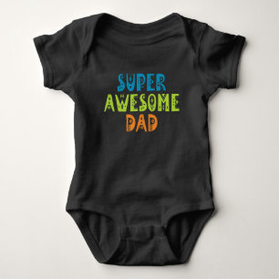 Body Para Bebê Dia de os pais Super Incrível Roupa