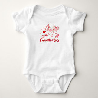 Body Para Bebê Dia do Canadá