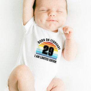 Body Para Bebê Dia do Salto Fev 29 Vintage Leap Sunset Ano Aniver