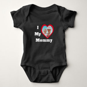 Body Para Bebê Dia dos Namorados Mãe Foto Texto Eu Amo Minha Mamã