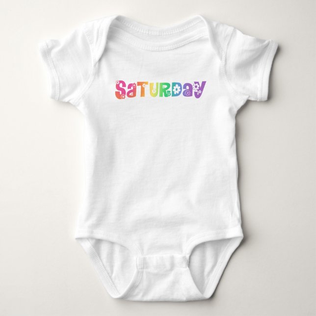 Body Para Bebê Dia Gelado Da Semana Sábado (Frente)