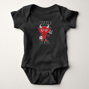 Body Para Bebê Diabo pequeno -  do Bodysuit do jérsei do beb