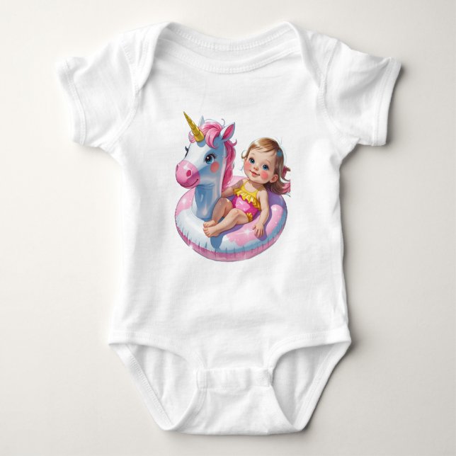 Body Para Bebê Dias na Piscina (Frente)