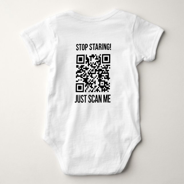 Body Para Bebê Digitalize-me o código QR: Crie o seu futuro (Verso)