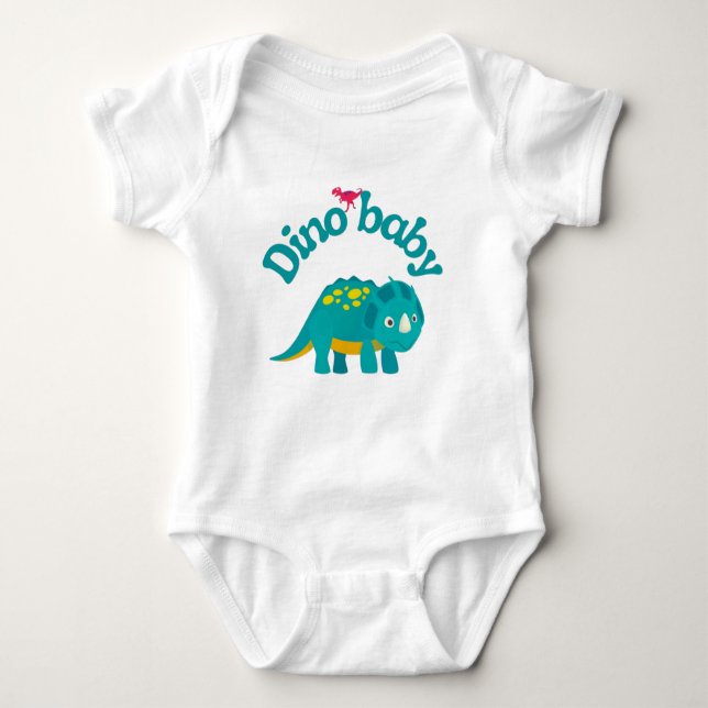 Body Para Bebê Dino baby dinossaur design (Frente)