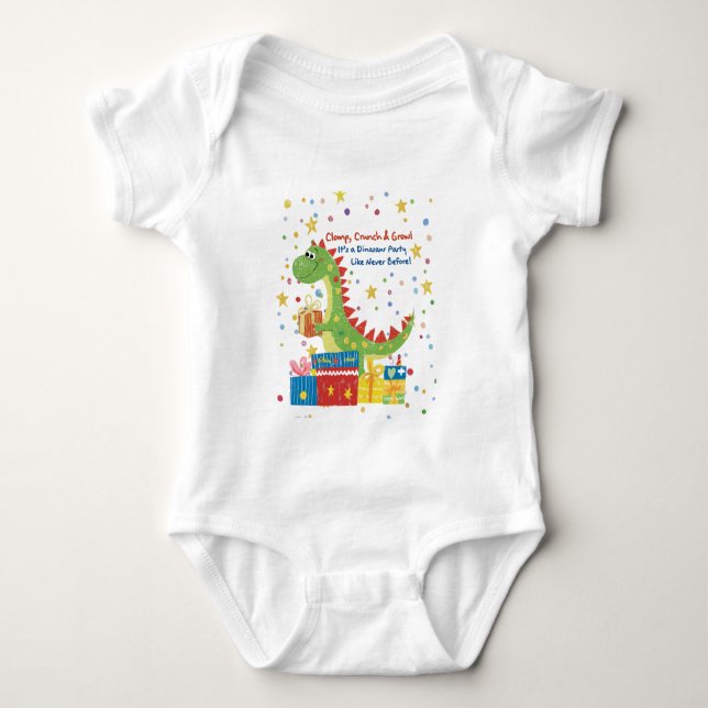 Body Para Bebê Dino Birthday (Frente)