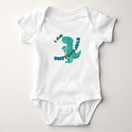 BODY PARA BEBÊ DINO CUTO MOTIVADO - T-REX