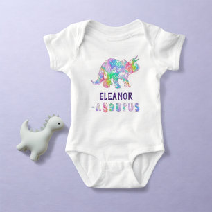 Body Para Bebê Dino Dig Rainbow