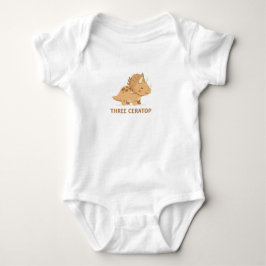 Body Para Bebê Dino Fofo Trocadilho – Tricera-Top
