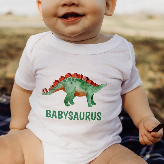 Body Para Bebê Dinosaur Água-forte Divertido Personalizado  (Criador carregado)