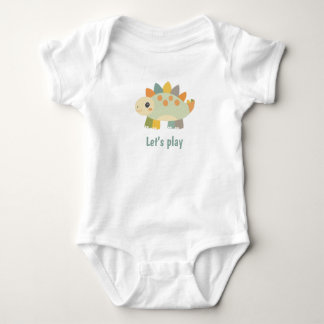 Body Para Bebê Dinosaur Cartoon Style Personalized Baby Bodysuit