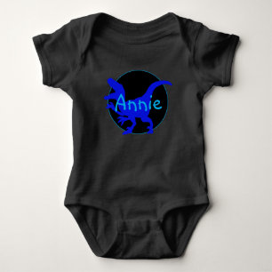 Body Para Bebê Dinossauro Azul Personalizado
