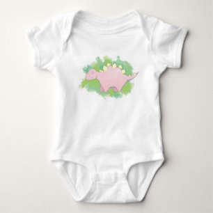 Body Para Bebê Dinossauro Babygrow/sleepsuit - Stegosaurus