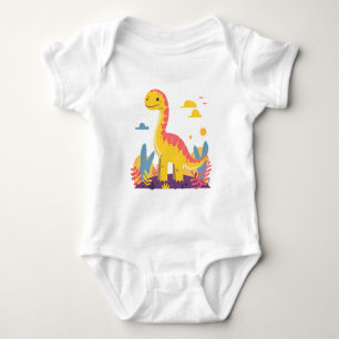 Body Para Bebê Dinossauro de Desenho Animado Fofo – Dino Adorável