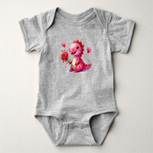 Body Para Bebê Dinossauro Dia de os namorados bonito