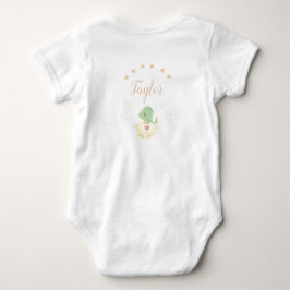 Body Para Bebê Dinossauro Fofo Aquarela Personalizado