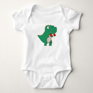 Body Para Bebê Dinossauro na caixa com luvas in a box