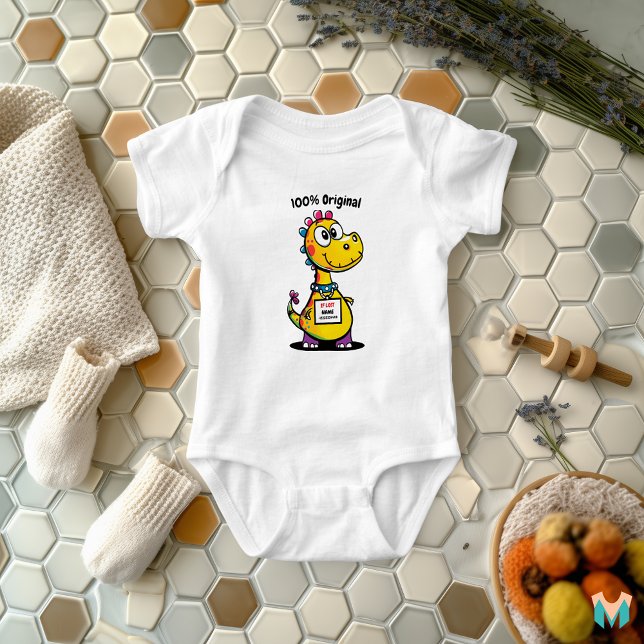 Body Para Bebê Dinossauro Personalizado para Crianças com Nome e  (Criador carregado)