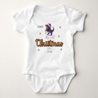 Body Para Bebê Dinossauro Personalizado Rawr Babies Primeiro Nata