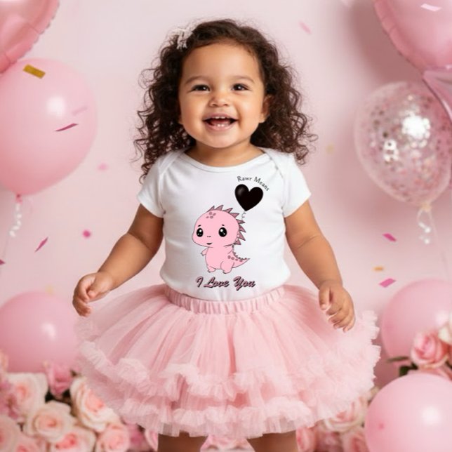 Body Para Bebê Dinossauro Rosa Fofo (Criador carregado)