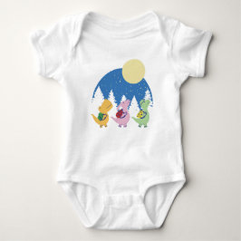 Body Para Bebê Dinossauros Bebês Bonitos com Design de Camisa-T