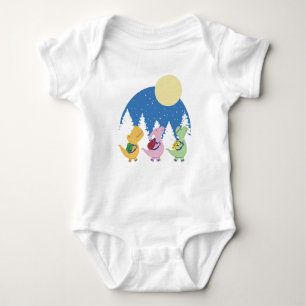 Body Para Bebê Dinossauros Bebês Bonitos com Design de Camisa-T