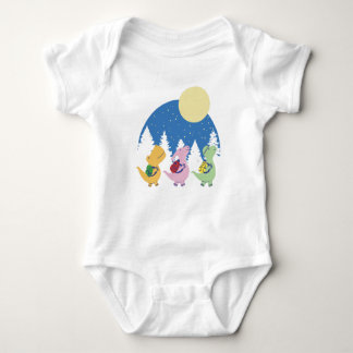 Body Para Bebê Dinossauros Bebês Bonitos com Design de Camisa-T