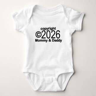 Body Para Bebê Direitos autorais 2026 Mamãe e Papai Baby Bodysuit