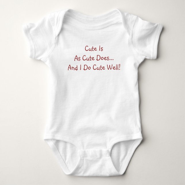 Body Para Bebê Dito Cute é Quem Faz Coisas Cute (Frente)