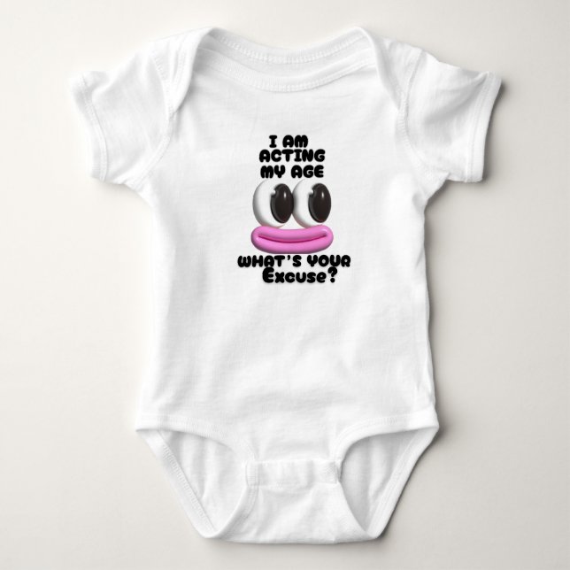 Body Para Bebê Dito engraçado fofo (Frente)