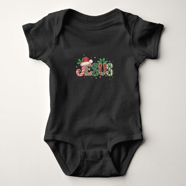 Body Para Bebê Dito religioso cristão Jesus Fé Versículo da Bíbli (Frente)