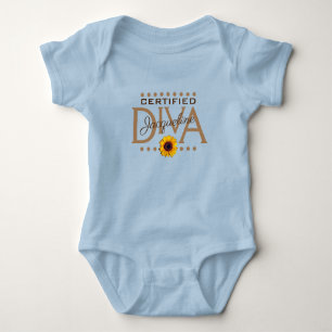 Body Para Bebê DIVA AZUL Divertida e Excêntrica Certificada