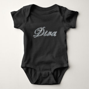 Body Para Bebê Diva "Diamond Bling" 