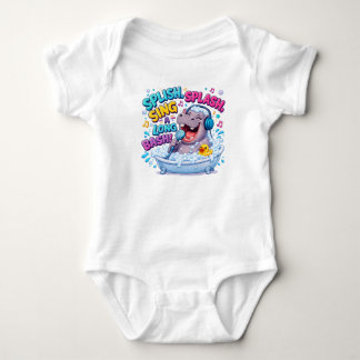 Body Para Bebê Diversão Cantando com o Hipopótamo