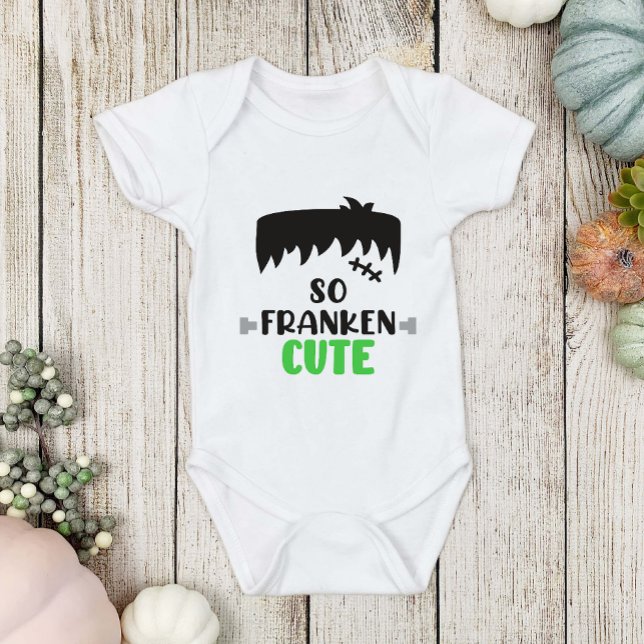 Body Para Bebê Diversão Halloween Frankenstein Tão Franken Cute B (Criador carregado)