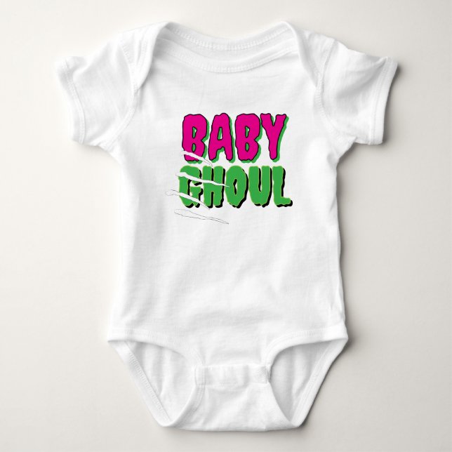 Body Para Bebê Divertido Engraçado "Bebê Ghoul" (Frente)