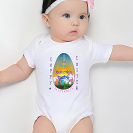 Body Para Bebê Divirta-se com uma Páscoa memorável personalizada