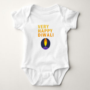 Body Para Bebê Diwali Muito Feliz