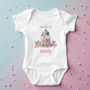 Body Para Bebê Doce Bala Aquarela Caprichosa