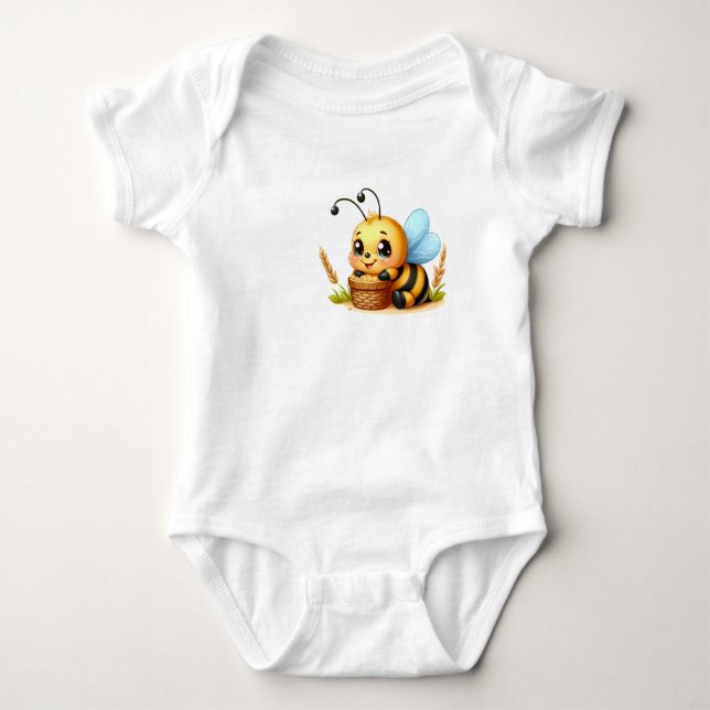Body Para Bebê Doce como uma Abelha (Frente)