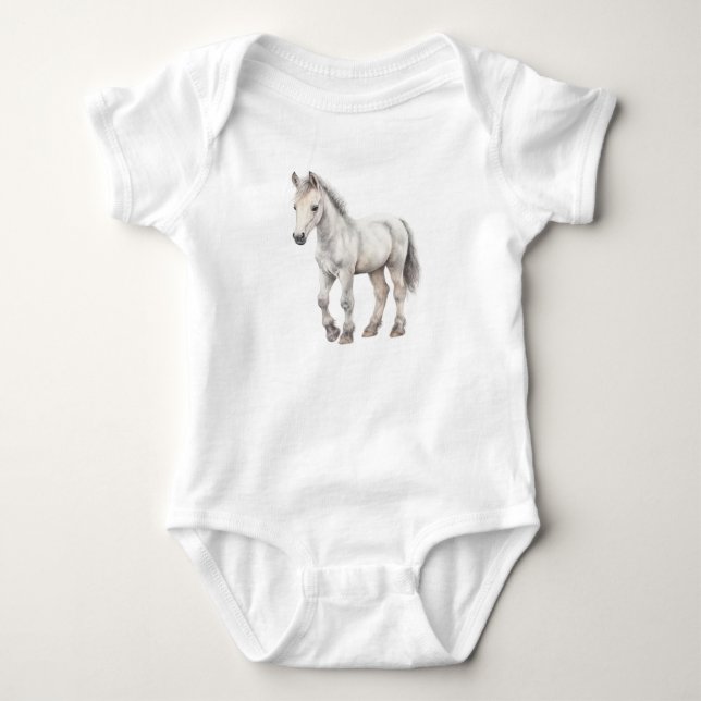 Body Para Bebê Doce de Cinza, Rato de Bebê, Colt (Frente)