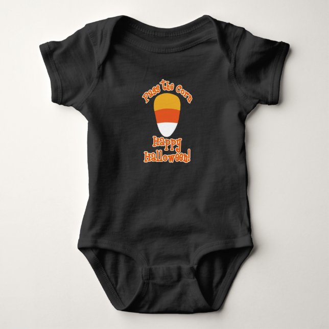 Body Para Bebê Doce de Milho de Halloween (Frente)