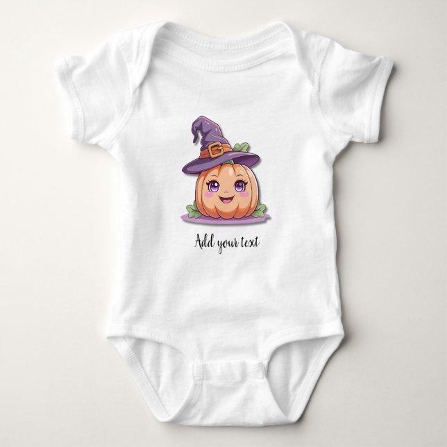 Body Para Bebê Doce Magia de Abóbora – Bodysuit de Bebê de Hallow (Frente)