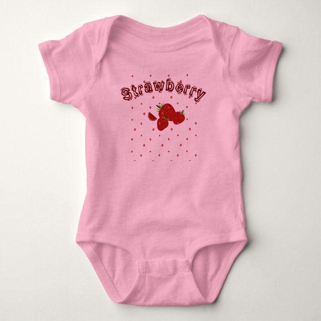 Body Para Bebê Doce Morango Verão  (Frente)