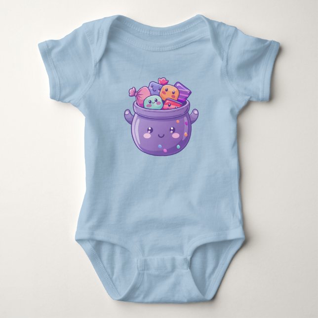 Body Para Bebê Doce Tratamentos Kawaii Cauldron Bebê Roupa (Frente)