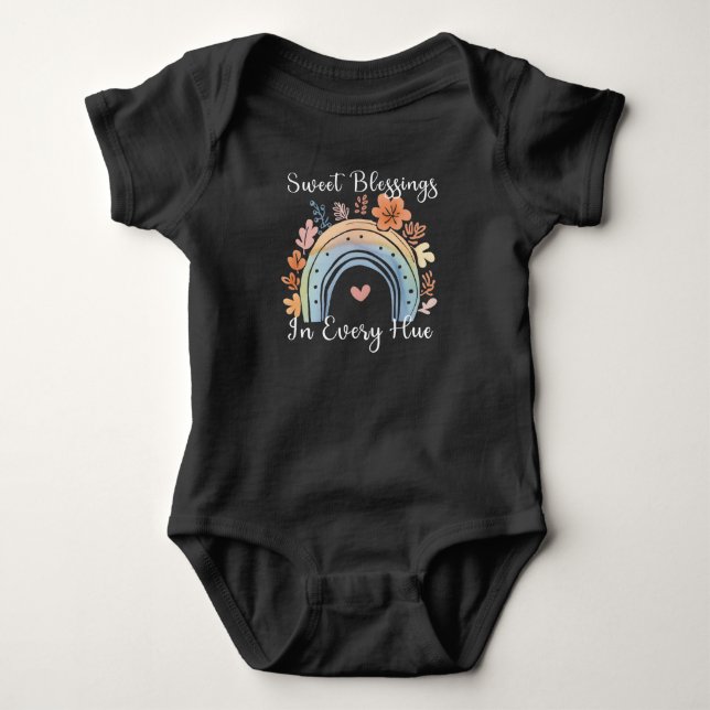 Body Para Bebê Doces Bênçãos Em Cada Matiz Boho (Frente)