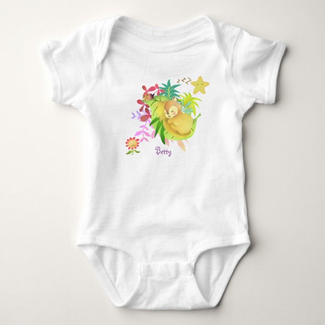 Body Para Bebê Doces Sonhos Esquilo Bebê Roupa (Frente)