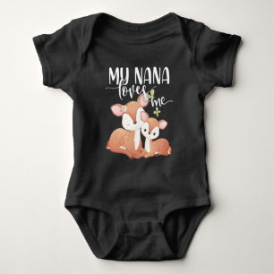 Body Para Bebê Doe and Fawn Minha Nana me ama