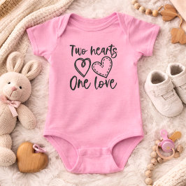 Body Para Bebê Dois Corações Um Amor 