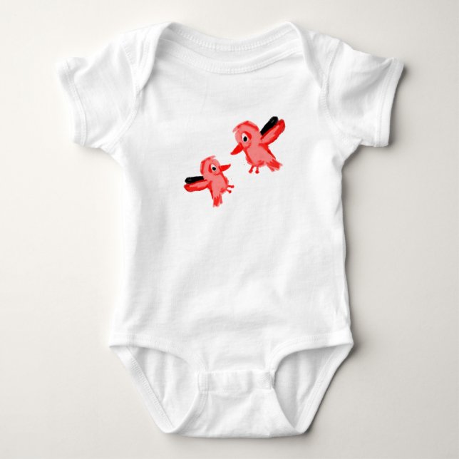 Body Para Bebê Dois Pássaros (Frente)